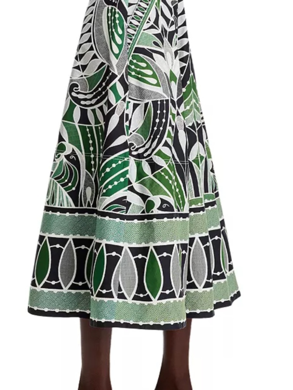 FARM Rio Lace Nature Leaf Print Skirt, Medium, Leaf Print - Picture 4 of 9